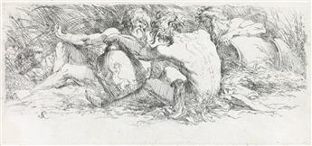 SALVATOR ROSA Three etchings.